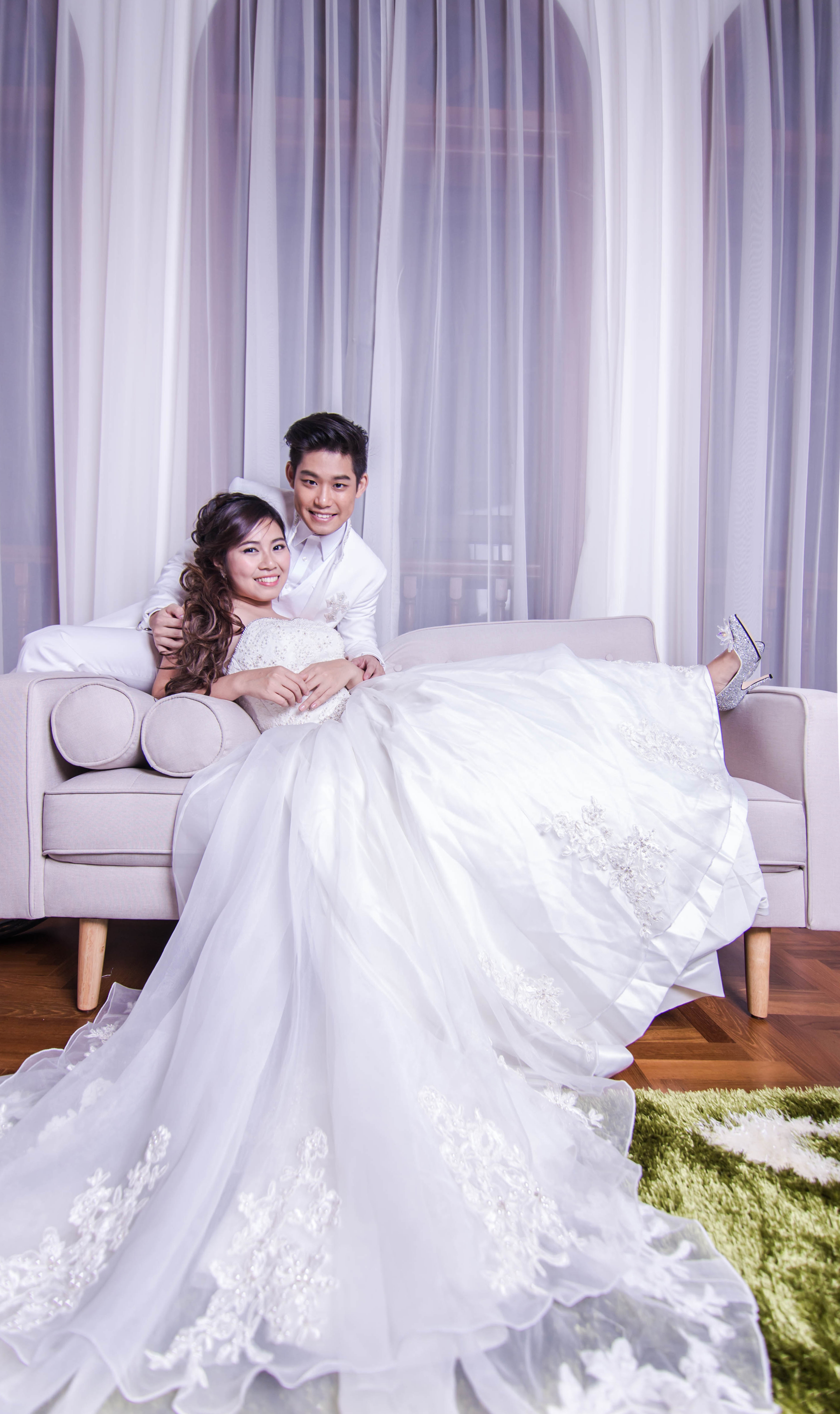 Bridal look with detailed eye makeup and glowing skin